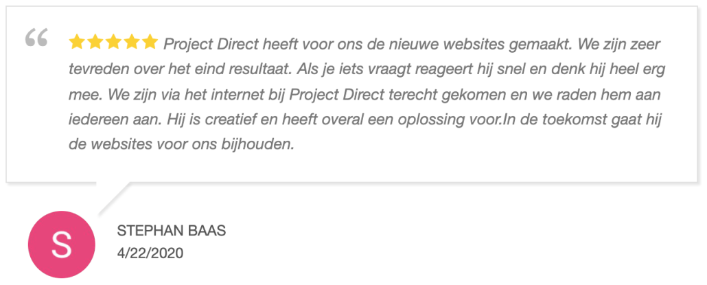 Webdesign Haarlem - Project Direct ✓ Website laten maken ✓ WordPress ✓ Webdesign ✓ Webwinkel ✓ Vindbaar in Google